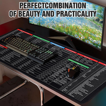 Mousepad with Excel keyboard shortcuts